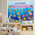 56 Pcs Ocean Beach Theme Classroom Bulletin Board Decoration Sets Dive into Learning Sea Animal Fish Cutouts for The Sea Backdrop Under The Summer...
