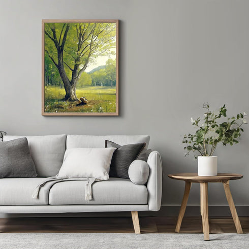 Posterizer 1 pcs-serene countryside scene in oil painting style 2-Collectibles & Fine Art-Landscape & Nature Art- Gift for Men Women Entrepreneur ...