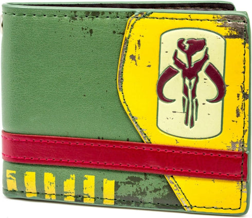 Star Wars - Mandalorian Green Faux Leather Bi-Fold Wallet 3 x 2in...