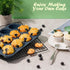 Silicone Muffin Baking Pan & Large Cupcake Tray 12 Cup - Nonstick Cake Molds/Tin, Silicon Bakeware, BPA Free, Dishwasher & Microwave Safe (12 Cup ...