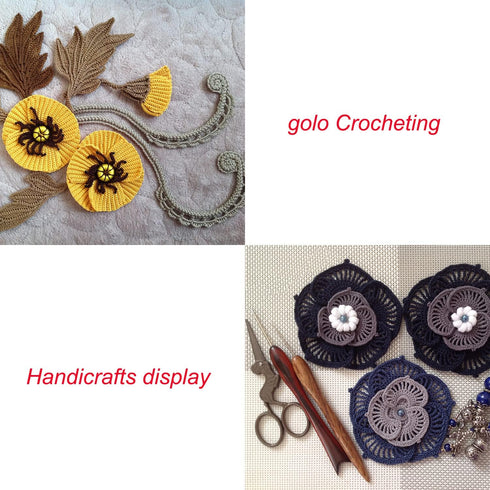golo Crochet Thread Ball Size 20 Yarn for Hand Knitting Red Coffer 831......
