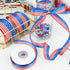 American Flag Ribbon, 1.5 Inches Wide x 10 Yards Long, Red, White and Blue Stripes with Stars for Crafts and Decorations...