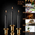 Straight Black Candlesticks - Pack of 8 6" Coated Black Candles - 5 Hour Long Burning Unscented Candles for Halloween, Chime, Wedding, and Home De...