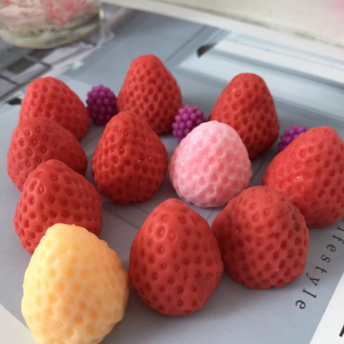3D Full-size Strawberry Silicone Mold - MoldFun Large Strawberry Mold for Fondant, Gum Paste, Cake Topper Decorating, Chocolate, Candy, Ice Cube, ...
