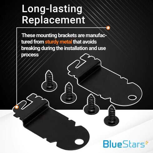 Ultra Durable 8212560 & 8269145 Dishwasher Side Mounting Bracket Kit with Screws Replacement by BlueStars - Exact Fit for KitchenAid Whirlpool Kenmore Dishwashers