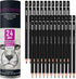 24 Pieces Graphite Sketching Pencil Set - Graphite Pencils(14B - 5H),Sketch Pencils,Drawing Pencils,Drafting Pencils,Art Pencils with 19 Grades - ...