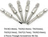 NGe Triangle Screwdriver Bit Set, 6 Pieces Triangle Screw Head, 2 Inch Length, 1/4” Hex Shank, Pack of TA18, TA20, TA23, TA25, TA27, TA30...