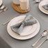 Encasa Cotton Cloth Napkins | Set of 12 | Size 17"x17" | Grey Solid Color | Machine Washable...