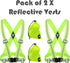 Safety Straps Reflective Vest for Running Hi Vis Suspenders Reflective for Men Women Safety Vests Strap Fully Adjustable...
