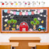 97Pcs Farm Animals Bulletin Board Kit Farmhouse Themed Bulletin Board Set Barnyard Animals Decoration Borders Cutouts with Glue Points for Farm Pa...