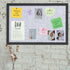 Bulletin Board Felt Board Decorative Display Photo Pin Vision Board Foldable Self-Adhesive Framed Felt Board for Home Office School Walls 15.7 * 2...