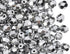 Set of Czech Faceted Glass Beads, Fire-Polished, Round 3mm, 4mm, 6mm. Two colors: Chalk White, Crystal Full Labrador. A total of 500 Pieces. Kit f...