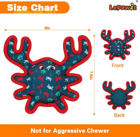 Squeaky Dog Toys, Sturdy Dog Toys for Dogs Indoor Play, Cute Crab Interactive Dog Toys for Small and Medium Dogs...