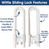 6-Pack Sliding Cabinet Locks - Reusable U-Shaped Child Cabinet Locks for Baby Proofing Cabinets, Drawers, Cupboards & More - No Tools, No Drilling...