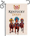 Nepnuser Kentucky Derby Garden Flag Jockey Run for The Roses Horse Racing Party Decoration Double Sided Lawn Front Yard Sign (White)...