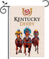 Nepnuser Kentucky Derby Garden Flag Jockey Run for The Roses Horse Racing Party Decoration Double Sided Lawn Front Yard Sign (White)...