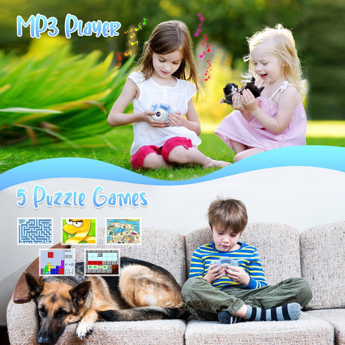Upgrade Selfie Kids Camera for Boys, Birthday Gifts for 3-8 Year Old Boys, Kids Digital Camera with Video Function, Dual Lens Camera for Kids, Toy...