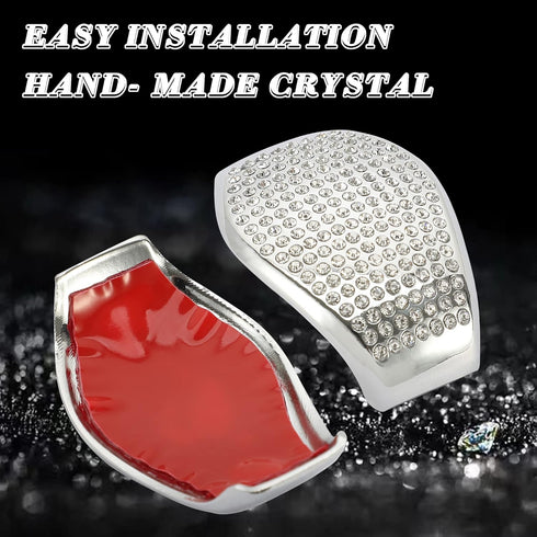TOMALL Bling Gear Shift Knob Cover Compatible with Honda 10th Civic 2016 2017 2018 2019 2020 2021 Crystal Auto Decorative Accessories(Silver)...