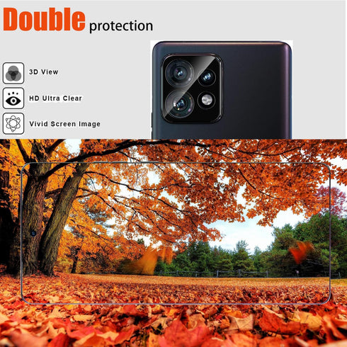2 Pack TPU Screen Protector for Motorola Edge+/Plus 2023,Easy to Install, Support Fingerprint Unlock TPU Film for Motorola Edge+/Plus 2023, Transp...