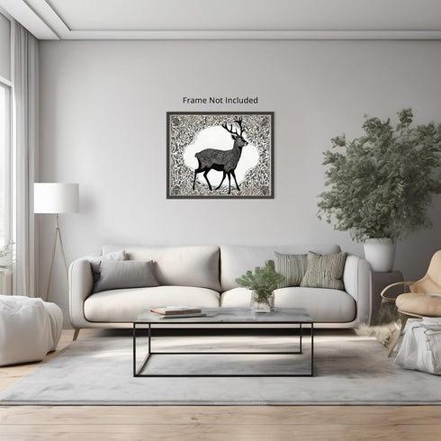 Posterizer 1 pcs- Minimalistic poster of a deer-Art for Animal Lovers- Gift for Men Women Entrepreneur Teens-decor for Bedroom, Office, Living Roo...