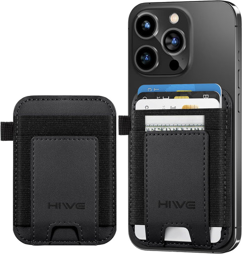 HiWe for Magsafe Wallet, New-Upgrade Magnetic Card Wallet Holder, Leather Magnetic Wallet with Powerful Magnet for iPhone 15/15 Pro/14/13/12 Serie...