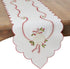 SARO LIFESTYLE 8532.I1569X Holiday Ornamental Collection Embroidered Christmas Table Runner, 15" x 69", Ivory...