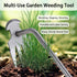 Weed Puller Tool, Uprooting Weeding Tools Gardening with 4 Teeth, Ergonomic Rubber Handle Manual Weeder Multifunctional Hand Weed Puller Tool for ...