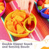 Weewooday Snack and Dip Bowls, Chips Serving Bowls Anti Soggy Divided Bowl plastic Stackable Dish Microwave and Dishwasher Safe Container for Chip...