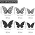 Outus 120 Pieces Black 3D Layered Butterfly Wall Decor Removable Butterfly Stickers Hollow Mural Decals for Birthday Cake Decorations Crafts Bouqu...
