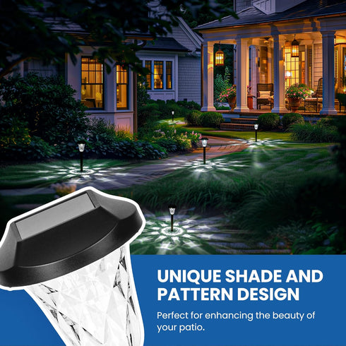 GIGALUMI Solar Outdoor Lights,Solar Lights Outdoor Waterproof 2 Pack,Cool White Solar Pathway Lights for Outside,Outdoor Lights Solar Powered Gard...