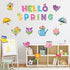67 Pcs Spring Bulletin Board Decorations Set,Flower Paper Cutouts Classroom Decor with Glue Points Seasonal Class Decor for Office School Kinderga...