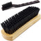 Leather & Textile Shine Brush by TAKAVU, Durable Soft Nylon Bristles, Included Detailing Cleaning Brush, Unique Concave Design Wood Handle for Car...