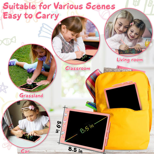 LCD Writing Tablet for Kids, 8.5 Inch Drawing Tablet Doodle Board, Toddlers Colorful Electronic Drawing Pads, Educational and Learning Boys Girls ...