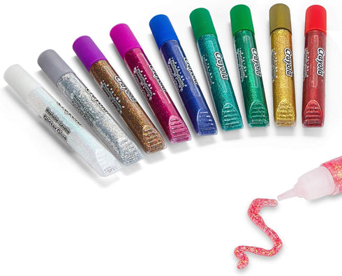 Crayola Washable Glitter Glue, Assorted Colors 9 ea (Pack of 3)...