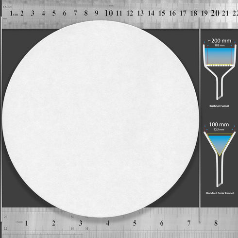 18 cm Lab Filter Paper, Standard Qualitative Grade 1 - ZENPORE Medium Flow 185 mm(18.5 cm Diameter)...