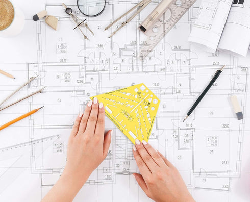 Traceease Electrical Drafting Isometric Piping Template Drawing Stencil,Designing Template Measuring Ruler...