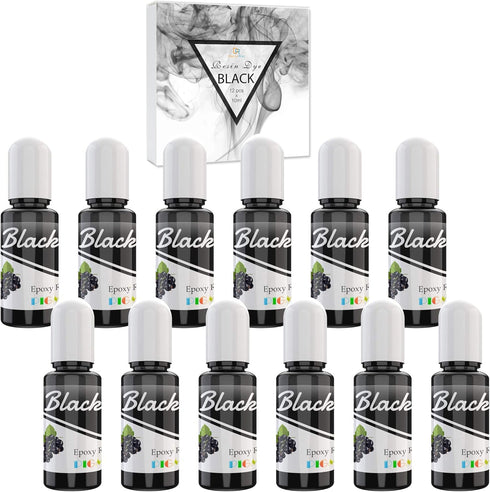 Black Epoxy UV Resin Pigment - 4oz Concentrated UV Resin Dye for Epoxy Art, Jewelry Making - DIY Colorant, 120ml...