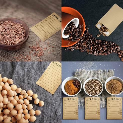 120 Pcs Seed Envelopes Resealable, 4.7 x 3.15 Inch Seed Packet Envelopes with Printed Self Sealing Seed Saving Envelopes for Flower Vegetable Seed...