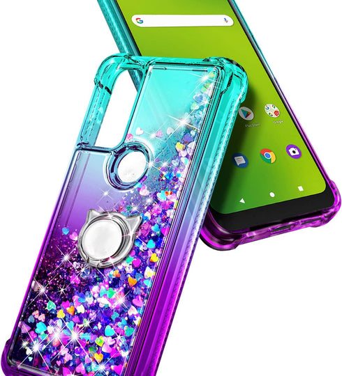 NZND Case for AT&T Radiant Max 5G, Cricket Dream 5G/AT&T Fusion 5G/Innovate 5G with Tempered Glass Screen Protector, Ring Holder/Wrist Strap, Spar...
