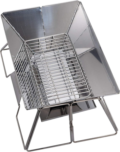 CAMPINGMOON Coal Bed Charcoal Fire Grate Grill Grates Replacement Stainless Steel for Barbecue Multifunction Outdoor Cooking T-173 (1pc, 12.2x6.7-...