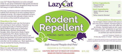 Peppermint Oil Spray for Rodents Plus Cinnamon Oil - MAX Power Mouse Repellent for Home RV Campers Boats Car Engines – Repel Mice and Rats from Ho...