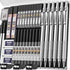 Nicpro 35PCS Metal Mechanical Pencils Set, Art Drafting Pencil 0.5, 0.7, 0.9 mm & 3PCS 2mm Graphite Lead Refills, Eraser, Sharpener, Case...