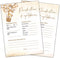 Baby Shower Party Game, Bear Baby Predictions and Advice Cards, 25 Sets Baby Gender Reveal Party Game Supplies Favors - B01...