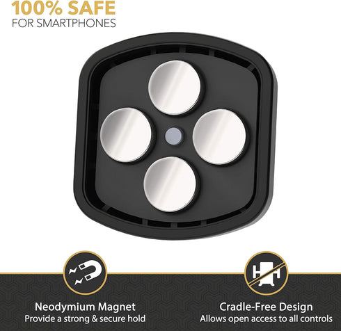 Scosche MM2CDPDVSR-SP MagicMount Pro 3-in-1 Magnetic Car Phone Holder - Strong Magnet Car Mount for iPhone and Android - 360° Secure Magnetic Cell...