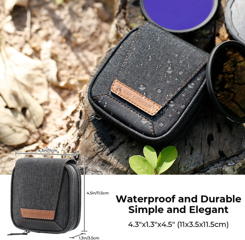 K&F Concept 4 in 1 Basic Model Lens Filter Pouch Up to 95mm solar filter Pouch Case Camera Lens Filter Storage Wallet for ND UV CPL Filter Waterpr...