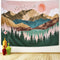 ARFBEAR Mountain Tapestry Forest Tree Popular Wall Hanging Tapestry Nature Landscape Green and Brown Beach Blanket(Large-79 x 59 in) …...