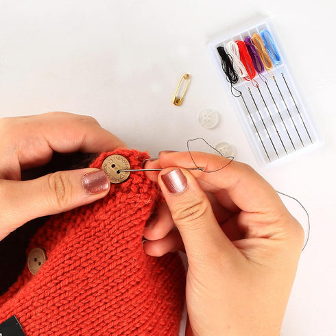 20-pack Loren Singer Small Simple Handy Travel Sewing Kits Thread Repair Emergency Kit with with Needles, Threads, Button, Safety Pin for Gift Hom...