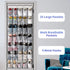 35 Pockets Over the Door Shoe Organizer, Hanging Shoe Organizer for Door with 35 Mesh Pockets Large Capacity Shoe Hanging Storage Bag with 4 Metal...