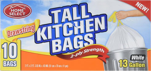 Home Select 13 Gallon Trash Bags...
