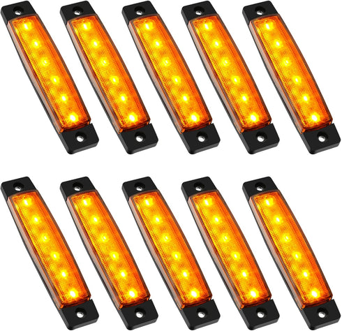 PSEQT 10 Pcs LED Rock Strip Lights Car Underglow Wheel Fender Well Lighting Kits Waterproof for Golf Cart Wrangler Offroad Truck RV UTV ATV Snowmo...
